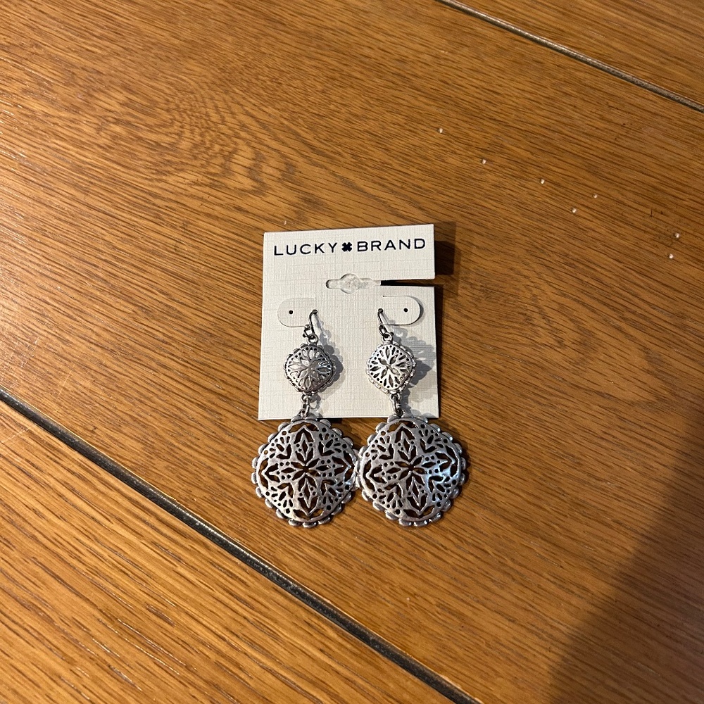 Lucky Brand Silver Tone Earrings